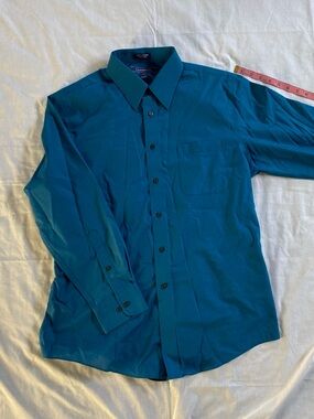 croft & barrow Teal Long-Sleeve Dress Shirt - Men